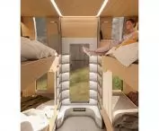 Interior design of an accessible railroad carriage