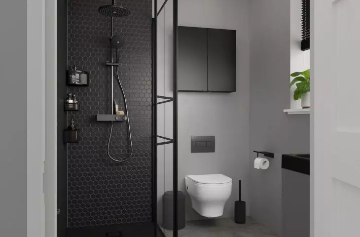 Bathroom in black is one of the biggest trends of 2023
