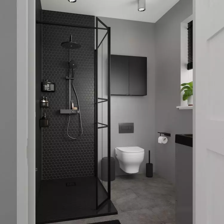 Bathroom in black is one of the biggest trends of 2023
