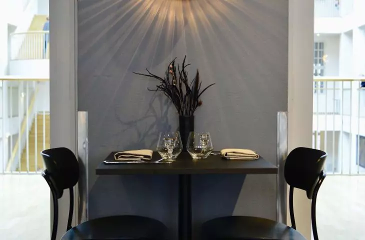 Lamp from the New Wave collection at Smör restaurant, Design by Us