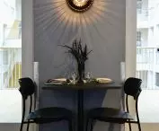 Lamp from the New Wave collection at Smör restaurant, Design by Us