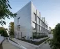 The facades of the building are constructed from three materials