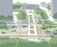 A sketch of Marszalkowska Street at the level of Saski Garden