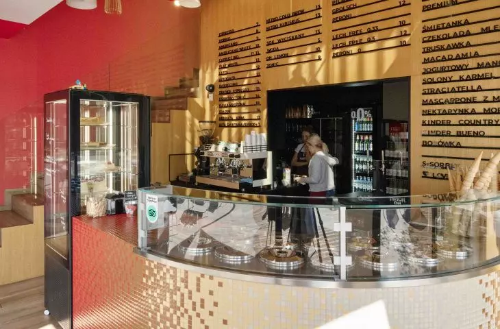 The interior was designed by Musk Kolektyw studio