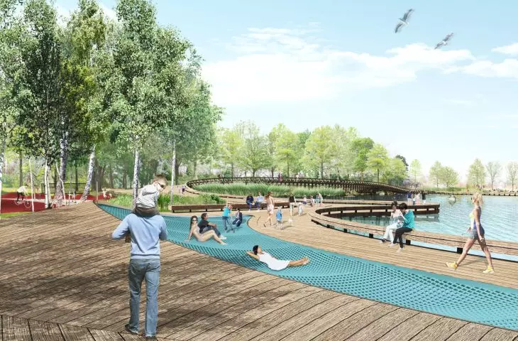 Landscaping project around the pond in Wisznia Małe
