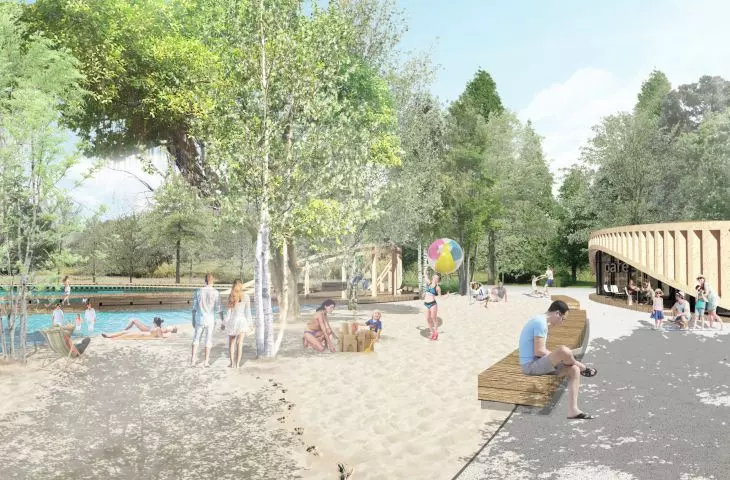 Landscaping project around the pond in Wisznia Małe