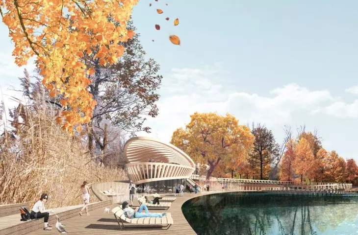 Landscaping project around the pond in Wisznia Małe