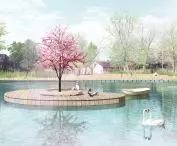 Landscaping project around the pond in Wisznia Małe
