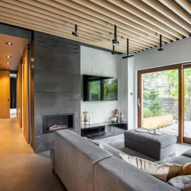 Two zones are connected by a cozy corridor