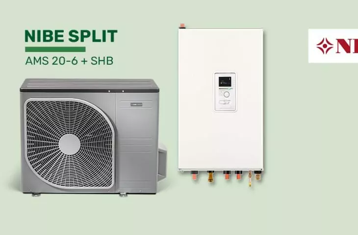 NIBE SPLIT heat pump with new NIBE SHB indoor unit