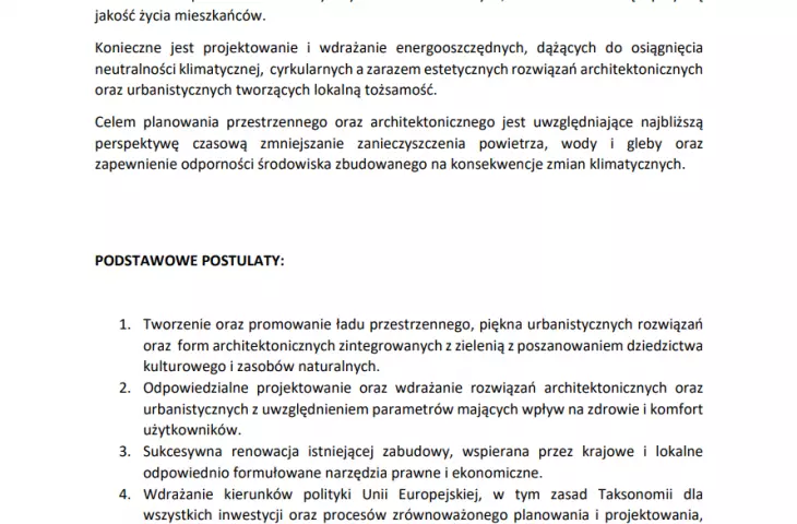 Architectural and Urban Design Pact for the Climate