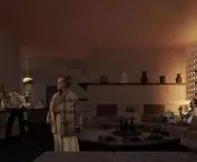 Ściana z ażurami wpuszcza światła oraz tworzy instalację 