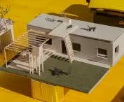 Mock-up, home remodeling project using garden 