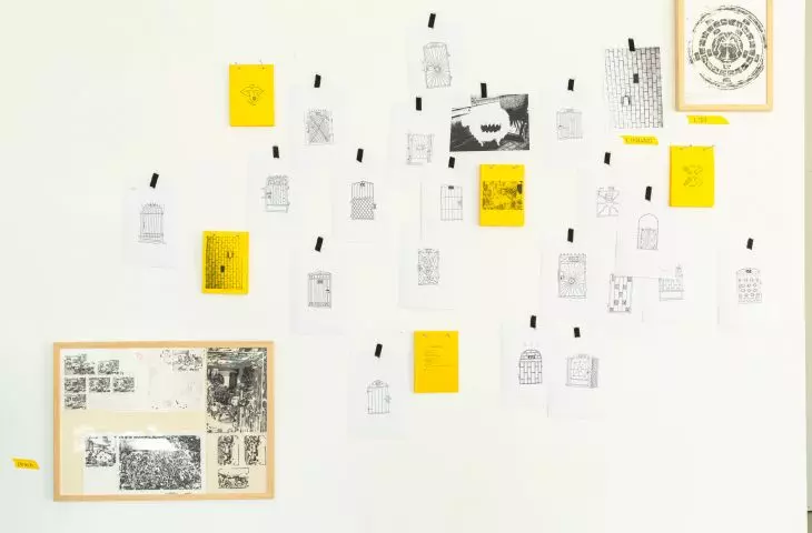 sketches on display