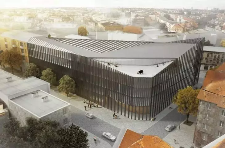 First prize in the first competition for the music school building on 28 Czerwca Street in Poznań (2014)
