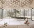Wood is the primary material used in the project 