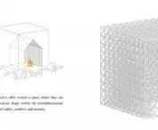 The architect additionally designed a meditation cabin
