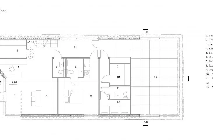 The Austra's Shelter, first floor plan