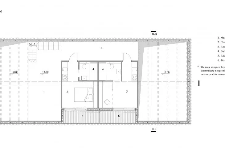 The Austra's Shelter, second floor plan