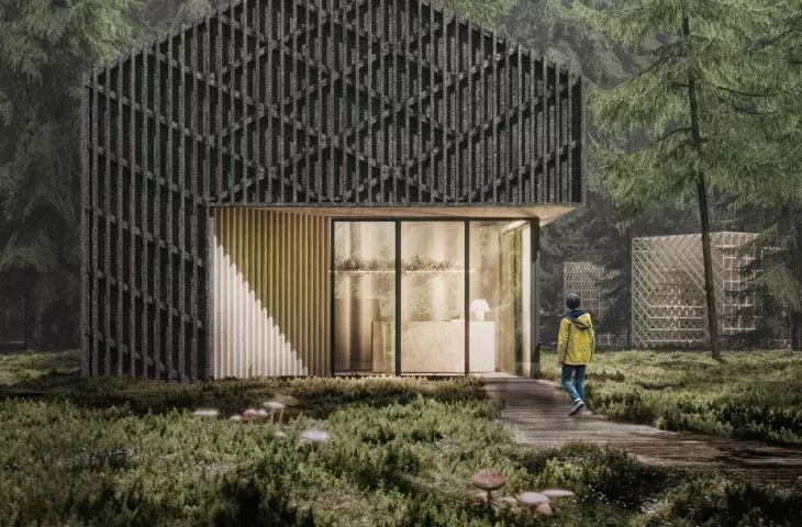 The Austra's Shelter is inspired by Latvian culture 