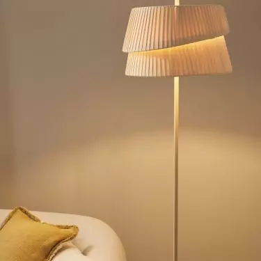 Linen lamps can have an interesting form 