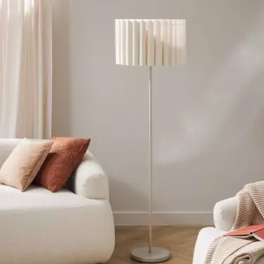 The pleated lampshade will be an original addition