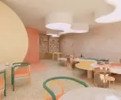 The goal was to create a space full of light and open to people, emanating warm colors