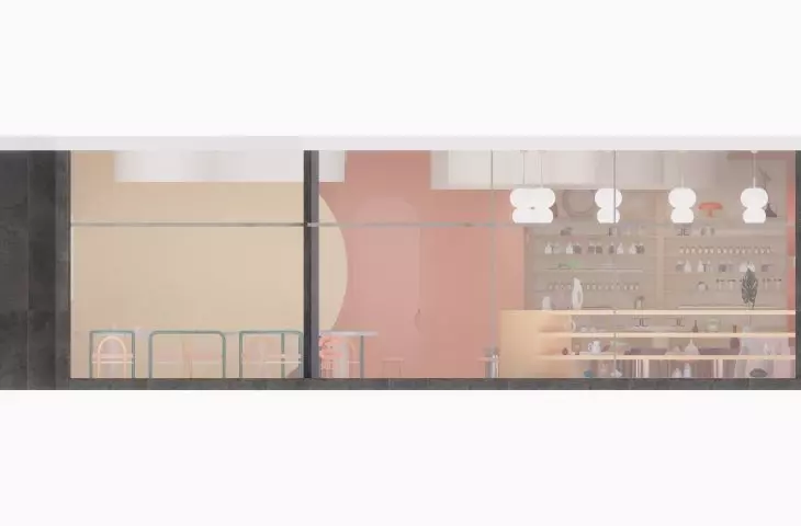 SCLAY ceramics studio interior design, showcase