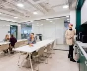 spacious kitchen in the office