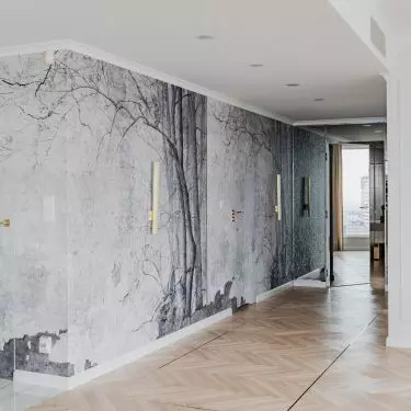 The living area is connected to the hall