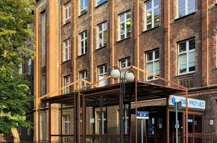 The old north wing of the Degi hospital in Poznan rebuilt in the postwar years
