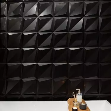 Geomtry lamps add an industrial touch