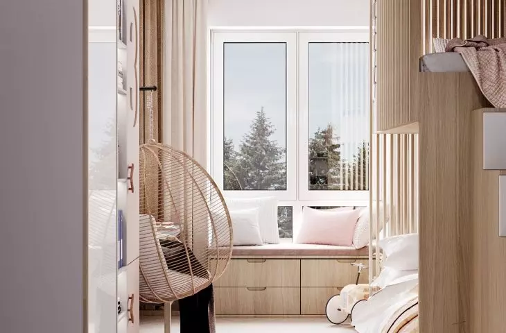The room was decorated in shades of white and pink