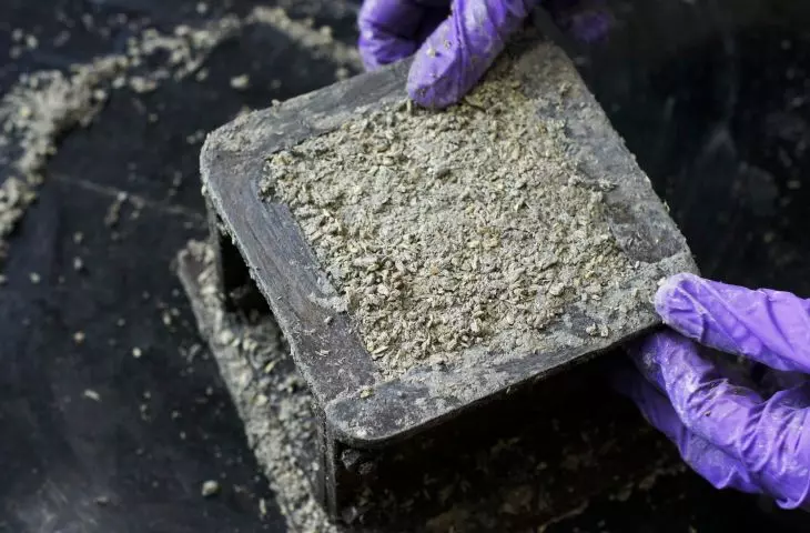 Hemp concrete is a biodegradable building material. It can be made and molded on site.