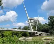 Pedestrian and bicycle bridge in Owińskach near Poznań, design: Atelier Paweł Byrski