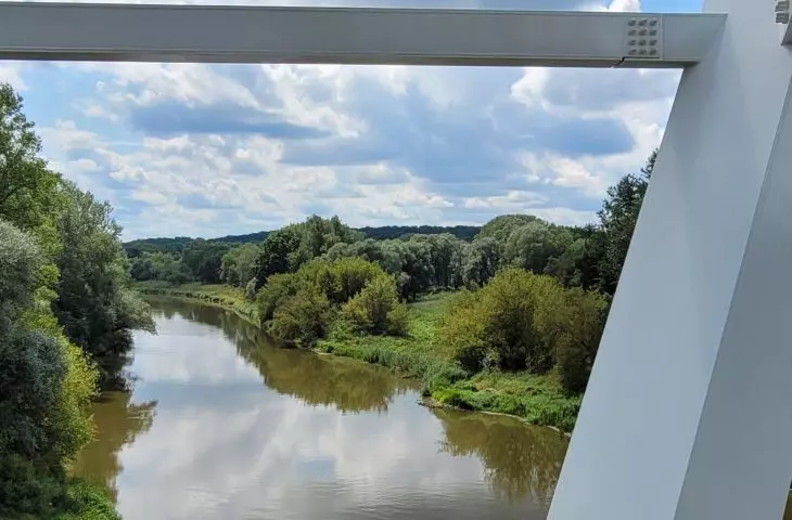 kładka pieszo-rowerowa w Owińskach k/Poznania, proj.: Atelier Paweł Byrski