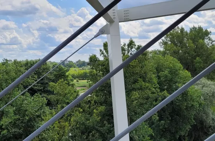 Pedestrian and bicycle bridge in Owińskach near Poznań, design: Atelier Paweł Byrski