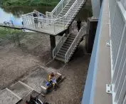 Pedestrian and bicycle bridge in Owińskach near Poznań, design: Atelier Paweł Byrski