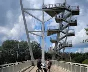 Pedestrian and bicycle bridge in Owińskach near Poznań, design: Atelier Paweł Byrski