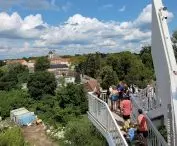 Pedestrian and bicycle bridge in Owińskach near Poznań, design: Atelier Paweł Byrski