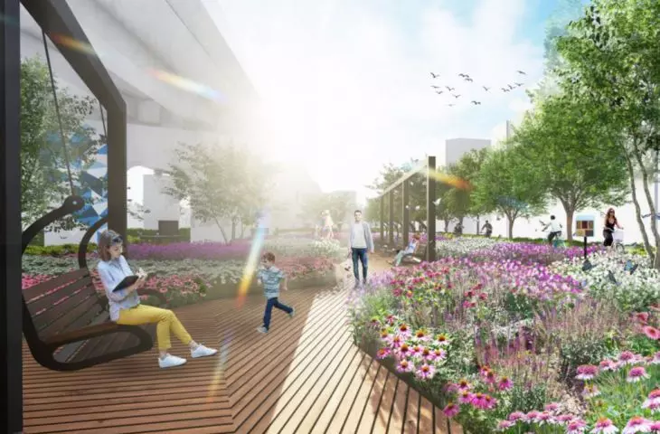 one of the purposes of the emerging greenery is to create an isolation zone