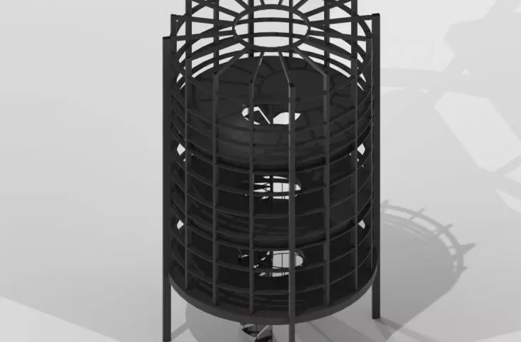 Yoga cabin, construction model