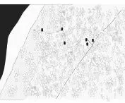 Distribution of cabins in the Latvian forest