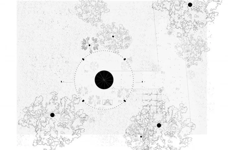 Yoga cabin, ground plan