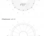 Yoga cabin, level 3 and roof plan