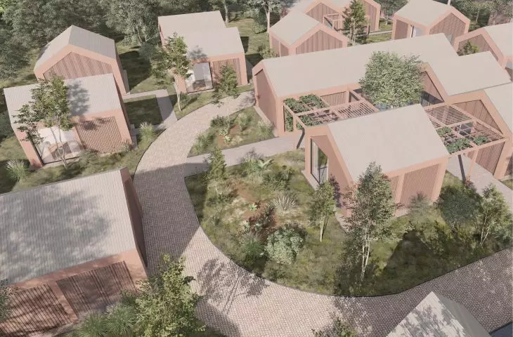 A bird's eye view of the settlement