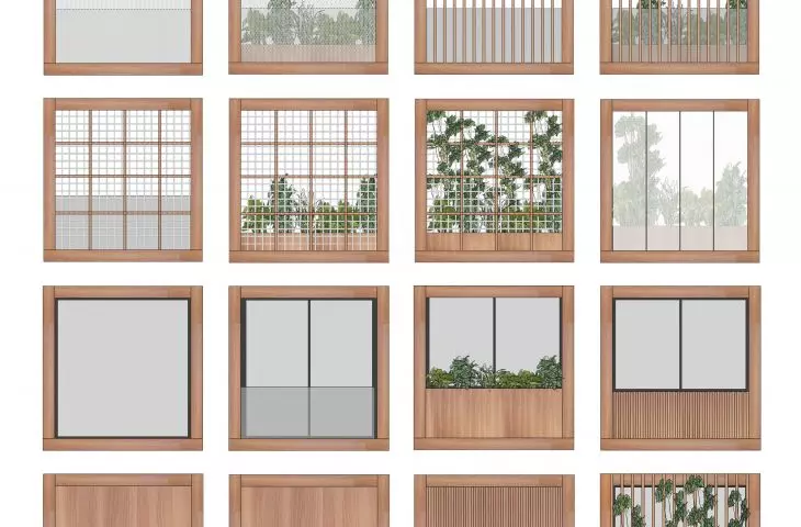Different types of facade modules