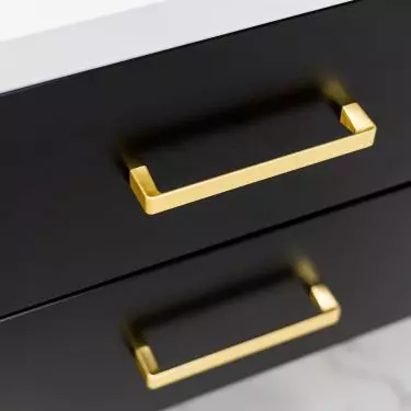 Gold handles add elegance