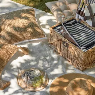 Picnic basket is perfect for summer gatherings with friends