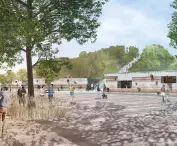 Visualization of the park and pavilion